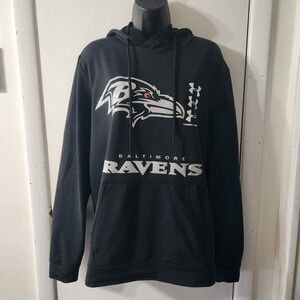 Under Armour Womans Baltimore Ravens Pullover Hoodie Black Size Medium Logo NFL
